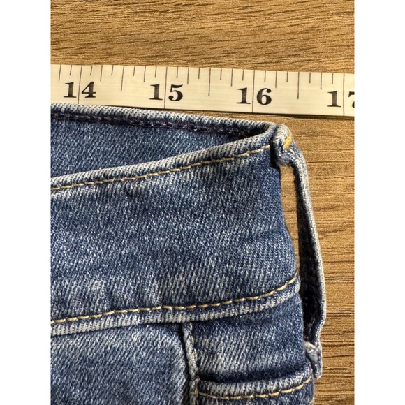 GAP Vintage Slim Mid Rise Jeans Women's Size 14R Medium Wash Frayed Hem‎ - Picture 5 of 10